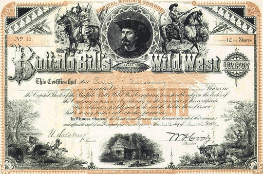 Buffalo Bill Stock Certificate